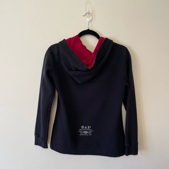 Harley Davidson S full zip hoodie biker motorcycle black red Williamstown, WV - Picture 5 of 8